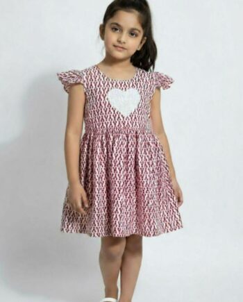 Earthvale Sweet Heart Irish Linen Frock Red