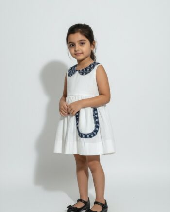 Earthvale Printed Peter Pan Irish Linen Frock EV0011