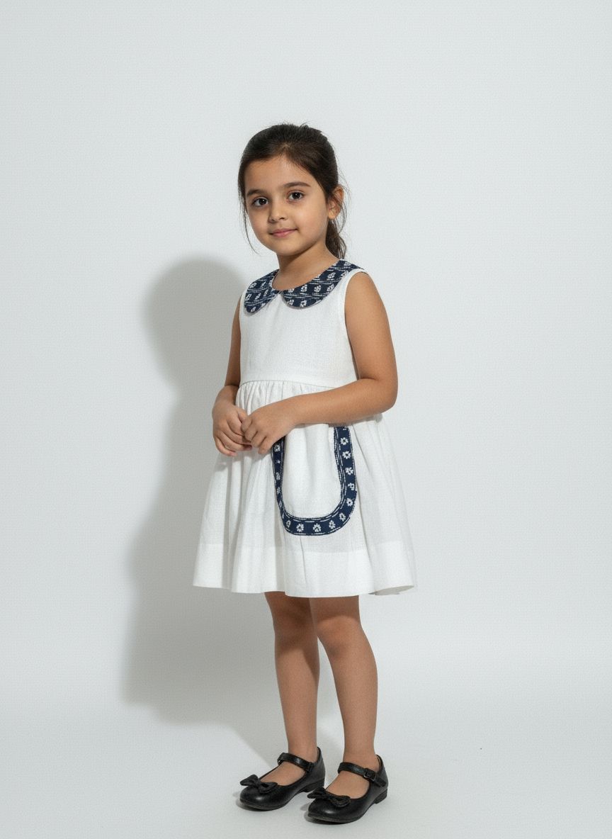 Earthvale Printed Peter Pan Irish Linen Frock EV0011