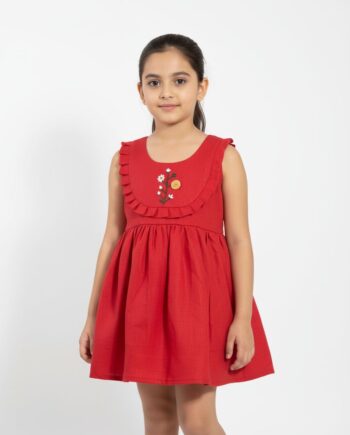 Earthvale Strawberry Irish Linen Frock
