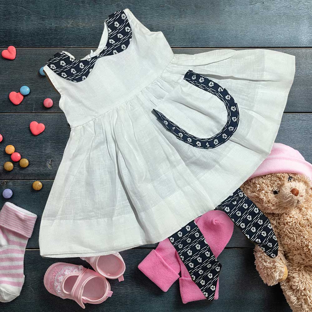 Earthvale Printed Peter Pan Irish Linen Frock EV0011