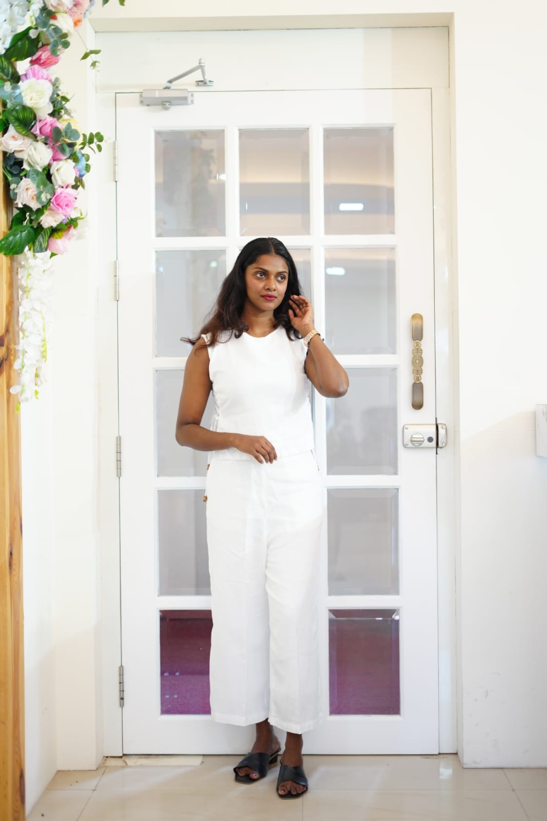 Earthvale Women's Pure Linen Co-ord Set with Side tie EV0007