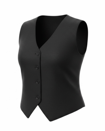 Earthvale Pure Linen Classic Waistcoat - Black